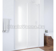 Душевая дверь в нишу Vegas Glass EP-F-2 105 01 10 L профиль белый, стекло сатин