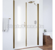 Душевая дверь в нишу Vegas Glass EP-F-2 105 05 10 L профиль бронза, стекло сатин