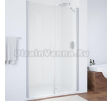 Душевая дверь в нишу Vegas Glass EP-F-2 110 07 01 L профиль матовый хром, стекло прозрачное