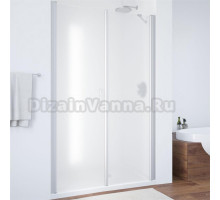 Душевая дверь в нишу Vegas Glass EP-F-2 110 07 10 L профиль матовый хром, стекло сатин