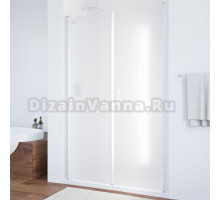 Душевая дверь в нишу Vegas Glass EP-F-2 115 01 10 R профиль белый, стекло сатин