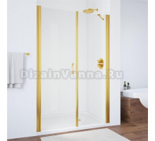 Душевая дверь в нишу Vegas Glass EP-F-2 120 09 01 L профиль золото, стекло прозрачное