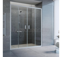 Душевая дверь в нишу Vegas Glass Z2P 220 07 01 профиль матовый хром, стекло прозрачное