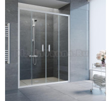 Душевая дверь в нишу Vegas Glass Z2P 160 01 01 профиль белый, стекло прозрачное