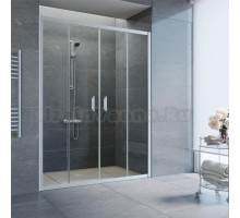 Душевая дверь в нишу Vegas Glass Z2P 160 07 01 профиль матовый хром, стекло прозрачное