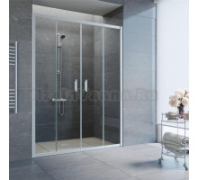 Душевая дверь в нишу Vegas Glass Z2P 150 07 01 профиль матовый хром, стекло прозрачное