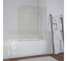 Шторка на ванну Vegas Glass E2V 120 01 01 R профиль белый, стекло прозрачное