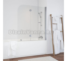 Шторка на ванну Vegas Glass E2V 120 08 01 R профиль хром, стекло прозрачное