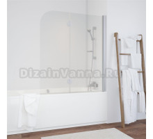 Шторка на ванну Vegas Glass E2V 120 07 01 R профиль матовый хром, стекло прозрачное