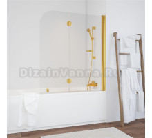 Шторка на ванну Vegas Glass E2V 120 09 01 R профиль золото, стекло прозрачное