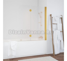 Шторка на ванну Vegas Glass E2V 120 09 10 R профиль золото, стекло сатин