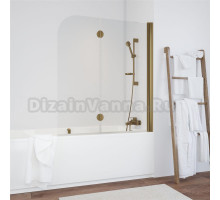 Шторка на ванну Vegas Glass E2V 120 05 01 R профиль бронза, стекло прозрачное