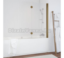 Шторка на ванну Vegas Glass E2V 120 05 10 R профиль бронза, стекло сатин