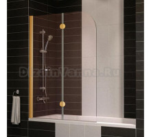 Шторка на ванну Vegas Glass E2V 120 05 05 L профиль бронза, стекло бронза