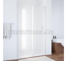Душевая дверь в нишу Vegas Glass EP-F-1 100 01 10 R профиль белый, стекло сатин