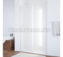Душевая дверь в нишу Vegas Glass EP-F-1 100 01 10 L профиль белый, стекло сатин