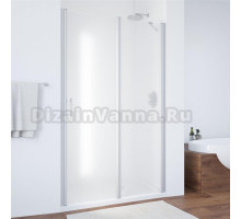 Душевая дверь в нишу Vegas Glass EP-F-1 100 07 10 R профиль матовый хром, стекло сатин