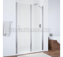 Душевая дверь в нишу Vegas Glass EP-F-1 105 08 01 R профиль глянцевый хром, стекло прозрачное