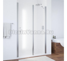 Душевая дверь в нишу Vegas Glass EP-F-1 105 08 10 R профиль глянцевый хром, стекло сатин
