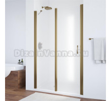 Душевая дверь в нишу Vegas Glass EP-F-1 105 05 10 L профиль бронза, стекло сатин