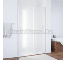 Душевая дверь в нишу Vegas Glass EP-F-1 110 01 10 R профиль белый, стекло сатин