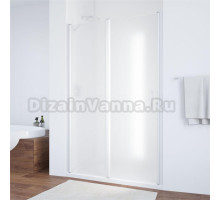 Душевая дверь в нишу Vegas Glass EP-F-1 110 01 10 L профиль белый, стекло сатин
