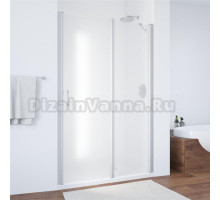 Душевая дверь в нишу Vegas Glass EP-F-1 110 07 10 R профиль матовый хром, стекло сатин