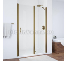 Душевая дверь в нишу Vegas Glass EP-F-1 115 05 01 R профиль бронза, стекло прозрачное