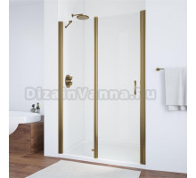 Душевая дверь в нишу Vegas Glass EP-F-1 115 05 01 L профиль бронза, стекло прозрачное