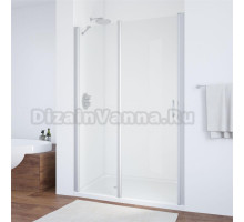 Душевая дверь в нишу Vegas Glass EP-F-1 120 07 01 L профиль матовый хром, стекло прозрачное