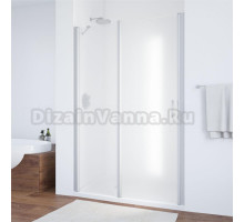 Душевая дверь в нишу Vegas Glass EP-F-1 120 07 10 L профиль матовый хром, стекло сатин