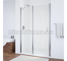 Душевая дверь в нишу Vegas Glass EP-F-1 125 08 01 L профиль глянцевый хром, стекло прозрачное