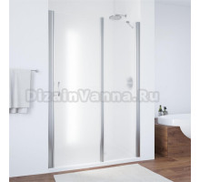 Душевая дверь в нишу Vegas Glass EP-F-1 125 08 10 R профиль глянцевый хром, стекло сатин