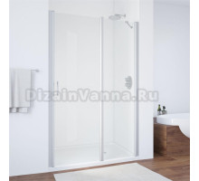Душевая дверь в нишу Vegas Glass EP-F-1 125 07 01 R профиль матовый хром, стекло прозрачное
