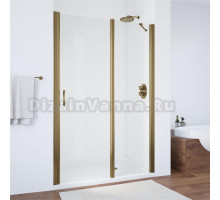 Душевая дверь в нишу Vegas Glass EP-F-1 125 05 01 R профиль бронза, стекло прозрачное