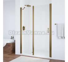 Душевая дверь в нишу Vegas Glass EP-F-1 125 05 01 L профиль бронза, стекло прозрачное