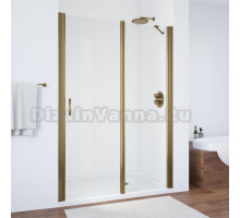 Душевая дверь в нишу Vegas Glass EP-F-1 130 05 01 R профиль бронза, стекло прозрачное