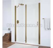 Душевая дверь в нишу Vegas Glass EP-F-1 130 05 01 L профиль бронза, стекло прозрачное