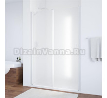 Душевая дверь в нишу Vegas Glass EP-F-1 135 01 10 L профиль белый, стекло сатин