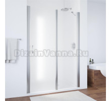 Душевая дверь в нишу Vegas Glass EP-F-1 135 08 10 R профиль глянцевый хром, стекло сатин