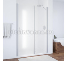 Душевая дверь в нишу Vegas Glass EP-F-1 135 07 10 R профиль матовый хром, стекло сатин