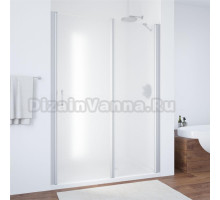 Душевая дверь в нишу Vegas Glass EP-F-1 140 07 10 R профиль матовый хром, стекло сатин