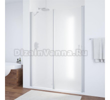 Душевая дверь в нишу Vegas Glass EP-F-1 140 07 10 L профиль матовый хром, стекло сатин