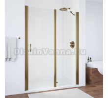 Душевая дверь в нишу Vegas Glass EP-F-1 140 05 01 R профиль бронза, стекло прозрачное
