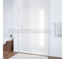 Душевая дверь в нишу Vegas Glass EP-F-1 145 01 10 L профиль белый, стекло сатин