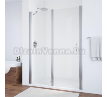 Душевая дверь в нишу Vegas Glass EP-F-1 145 08 01 L профиль глянцевый хром, стекло прозрачное