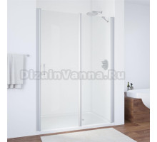 Душевая дверь в нишу Vegas Glass EP-F-1 150 07 01 R профиль матовый хром, стекло прозрачное