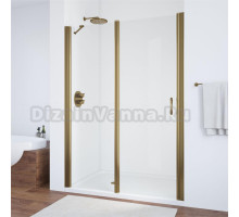 Душевая дверь в нишу Vegas Glass EP-F-1 150 05 01 L профиль бронза, стекло прозрачное