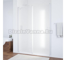 Душевая дверь в нишу Vegas Glass EP-F-1 155 01 10 L профиль белый, стекло сатин