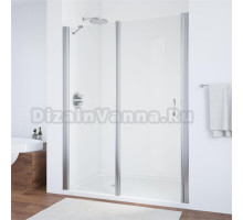 Душевая дверь в нишу Vegas Glass EP-F-1 155 08 01 L профиль глянцевый хром, стекло прозрачное